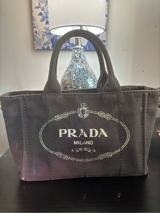 Prada Handbags - Prada Canapa Canvas Logo Mini Tote – Classic Nero (Black)